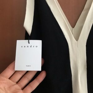 Gorgeous black and cream Sandro body suit